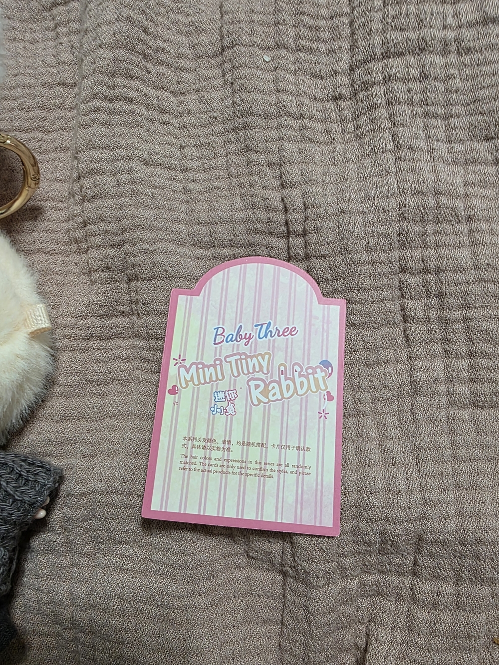 Baby Three Mini Rabbit Keychain - Picture 5 of 5